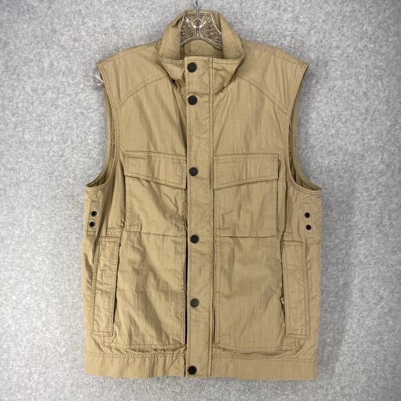 Eddie Bauer Mens Small Tan Utility Safari Travex Vest - Picture 2 of 13